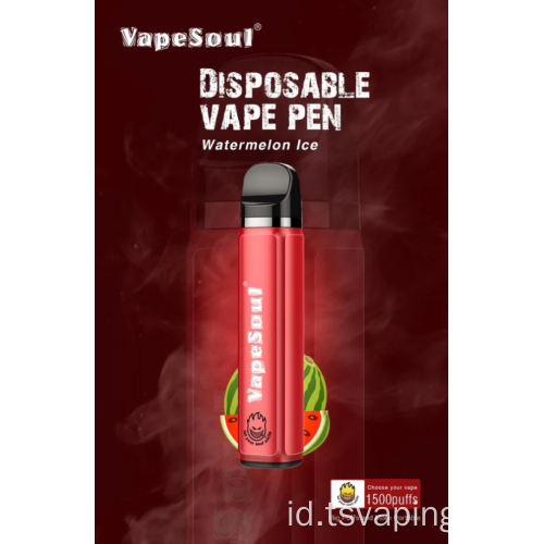 Vape Vape Vapes yang dapat dibuang 5% Nic mesh 1500 puffs